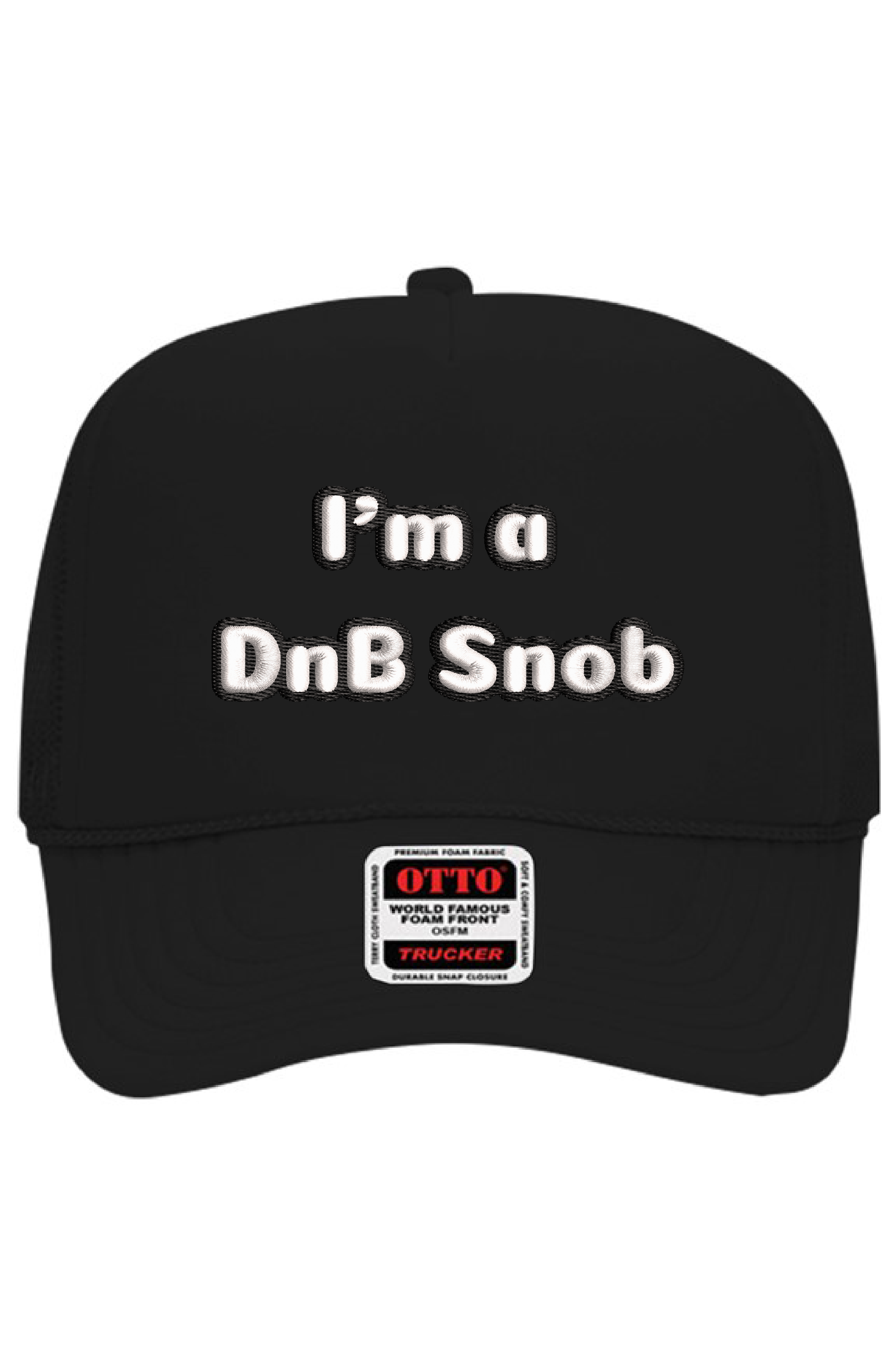 Snobs Trucker Hat Black/White