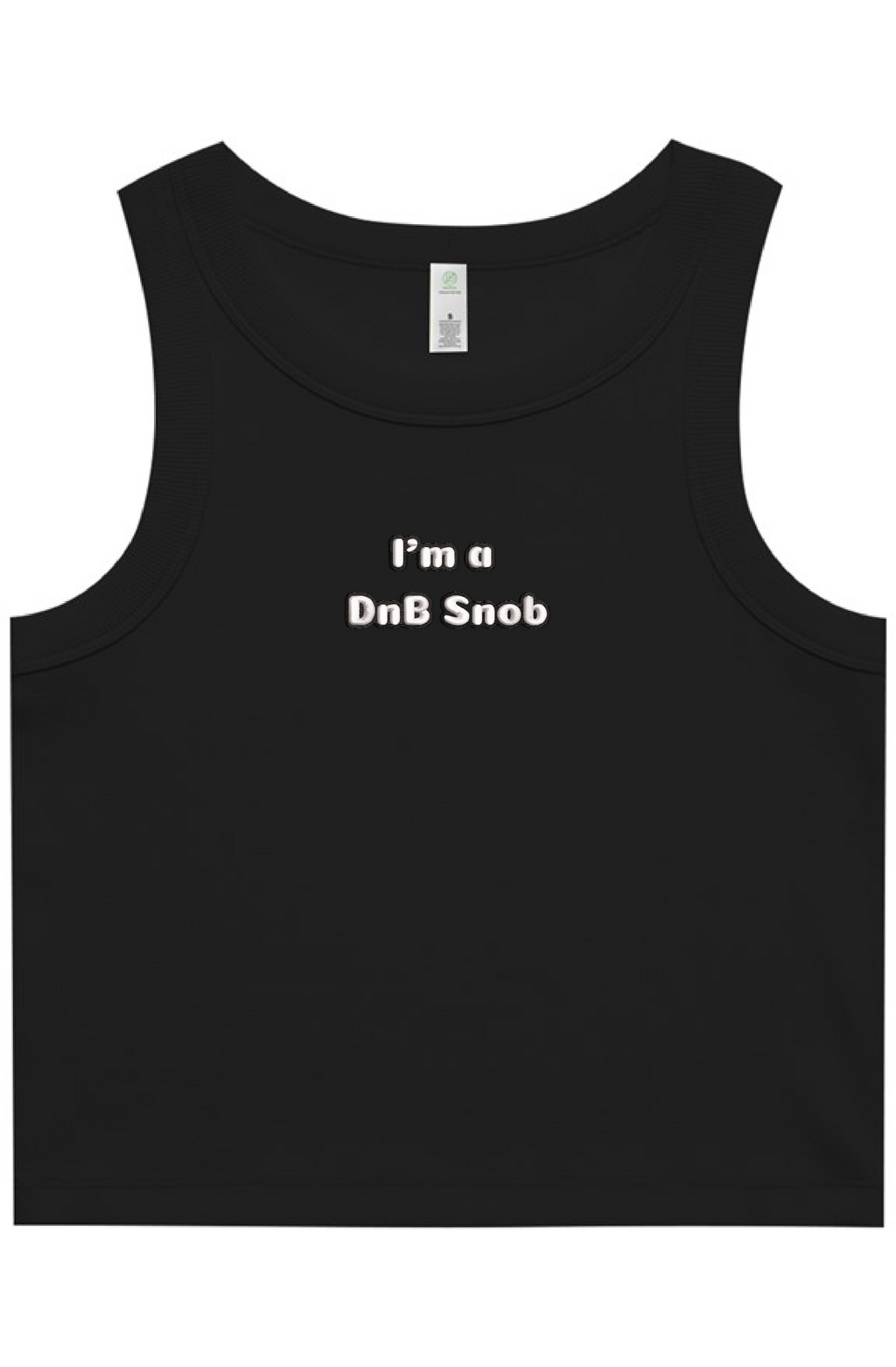 Snobs Womens Organic Rib Tank Black/White