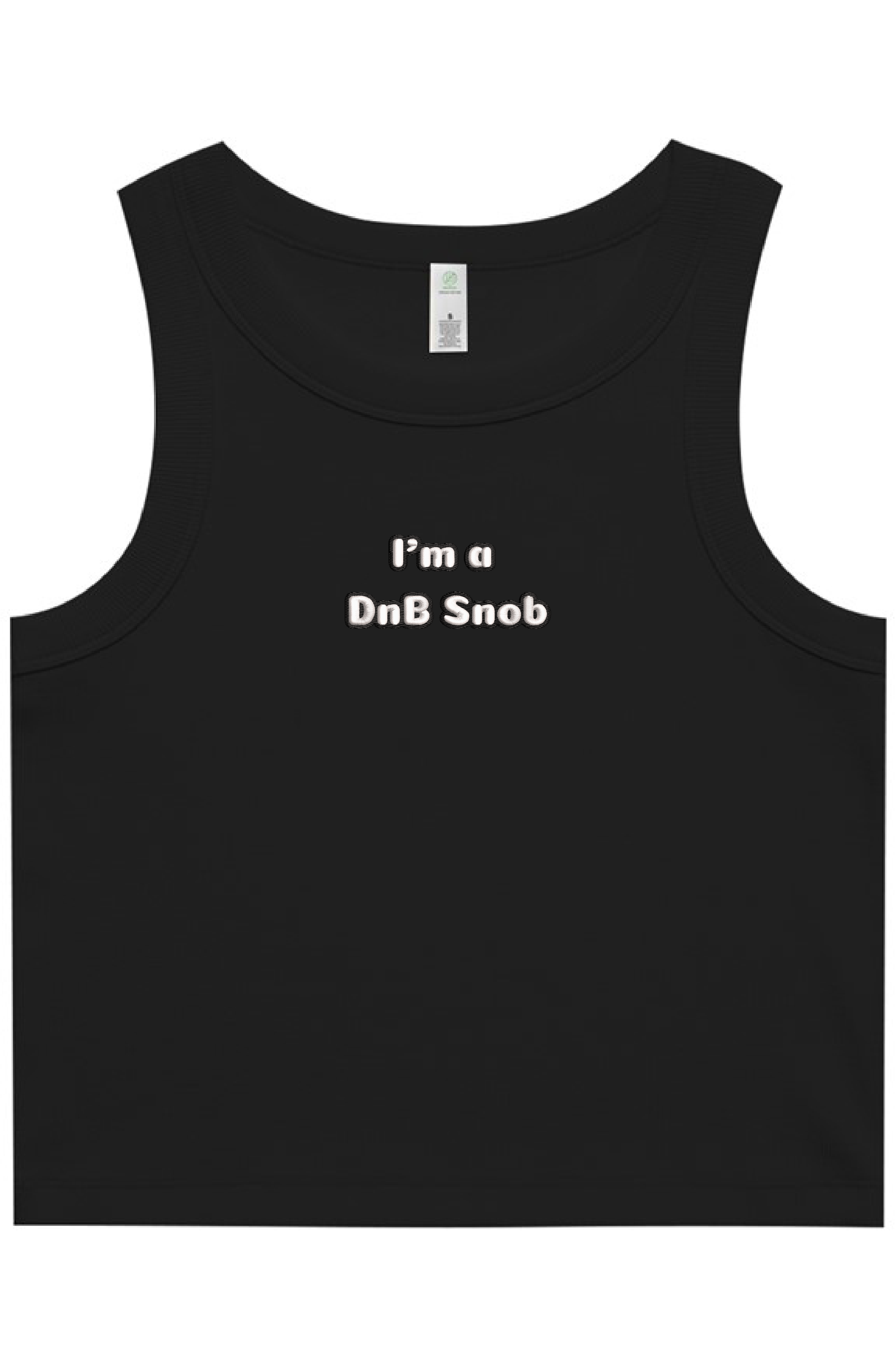 Snobs Womens Organic Rib Tank Black/White