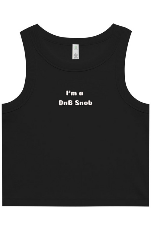Snobs Womens Organic Rib Tank Black/White