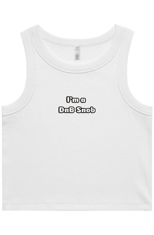 Women's Organic Rib Tank with I'm a DnB Snob Embroidery