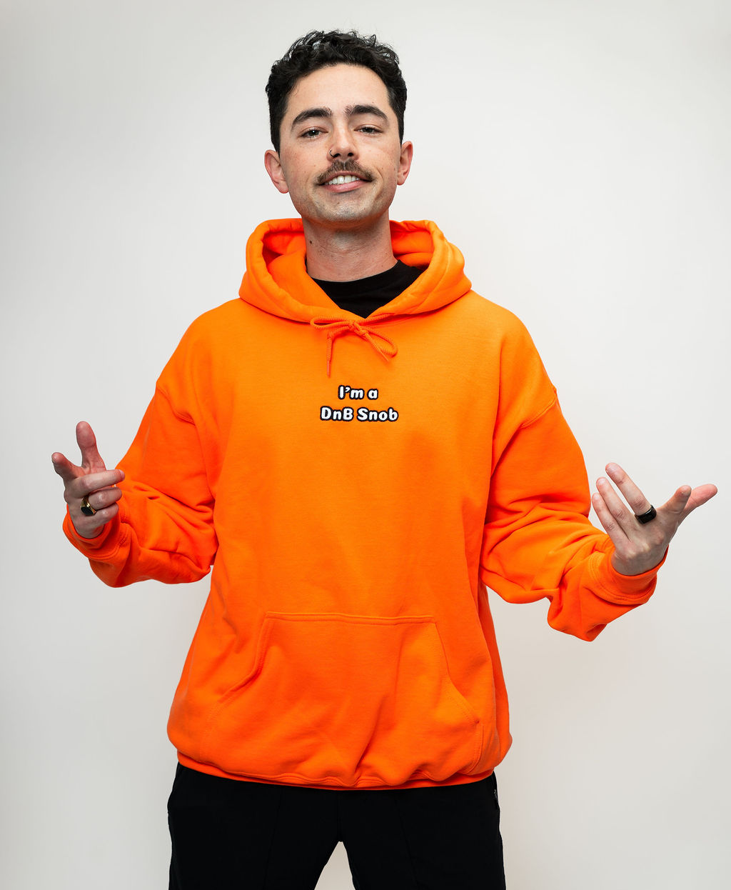 Hoodie with I'm a DnB Snob Embroidery