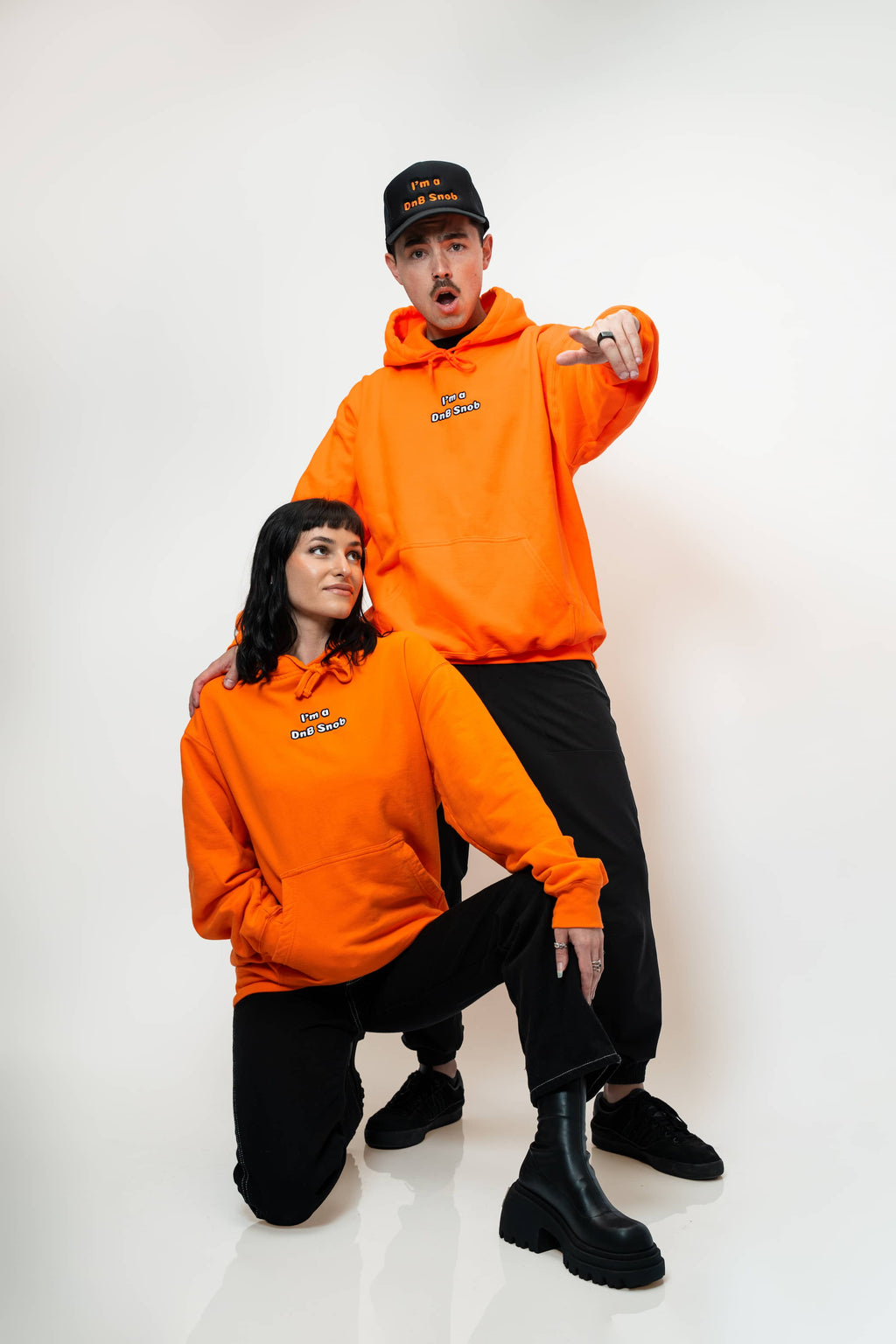 Hoodie with I'm a DnB Snob Embroidery